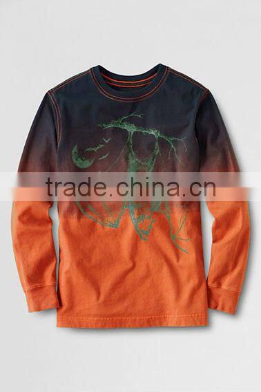 BOYS DIP DYED T SHIRT WITH CUSTOM PRINT