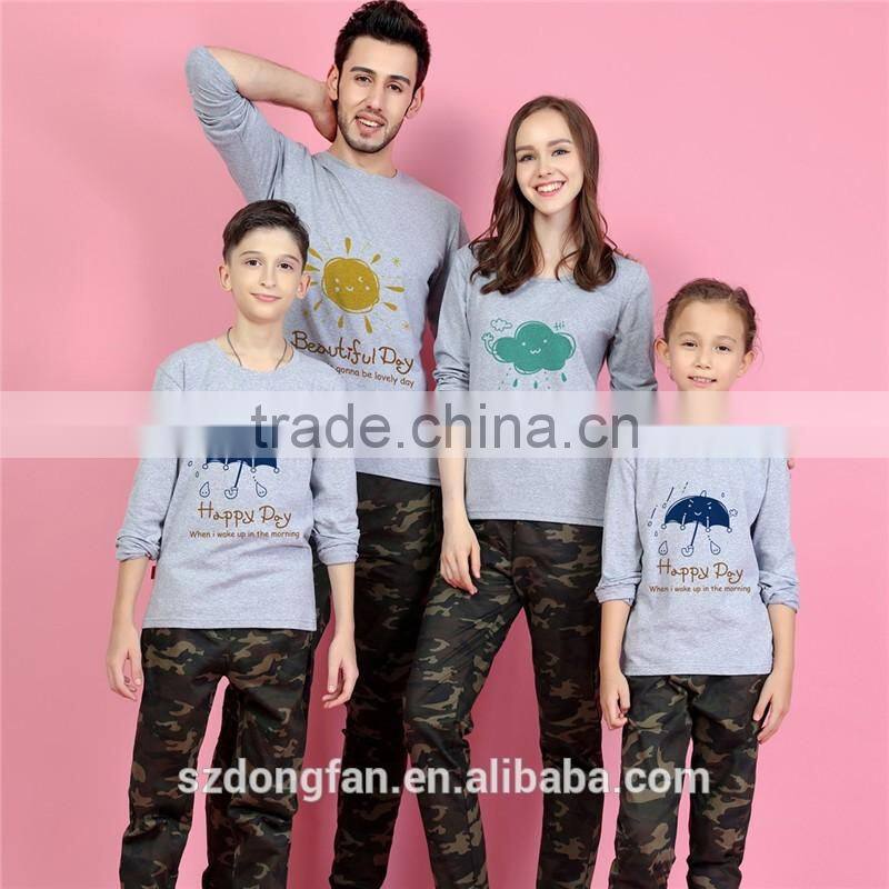 Family matching clothing long sleeve shirt matching clothes mother and daughter sweet family look clothes