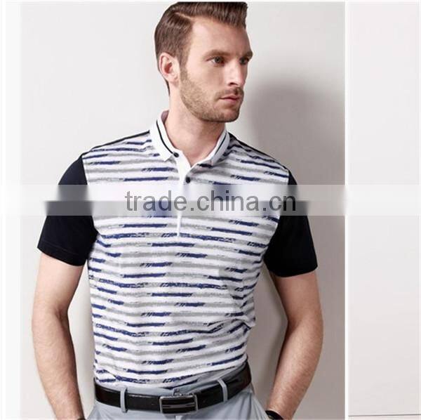 Fashionable Style Turn-Down Collar Man's T-Shirt Can Custom