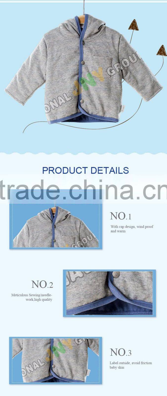 Kids winter coats and baby boys cotton jacket