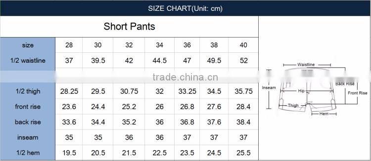 2016 hot sale high quality 4 zipper design 3/4 short pants european style fashion cheap half pants for men