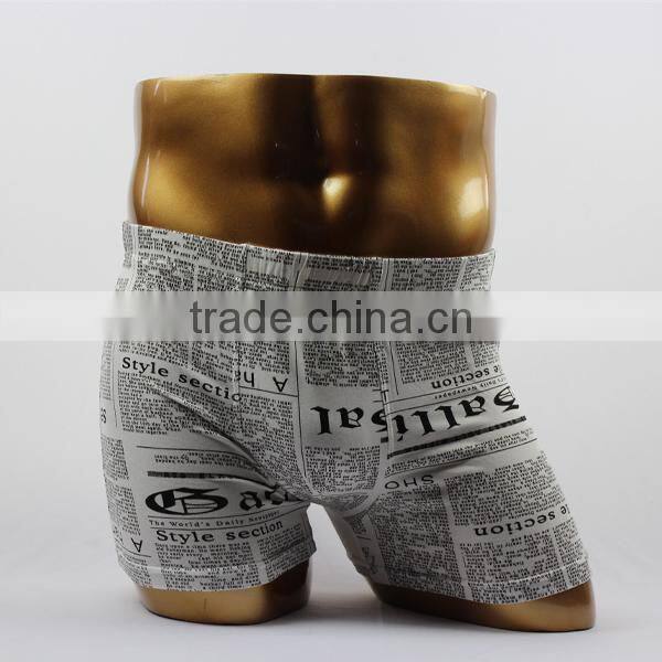 Leading products modal boys wearing white briefs with full color printing