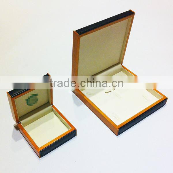 jewelry packing leather wooden jewelry box necklace box