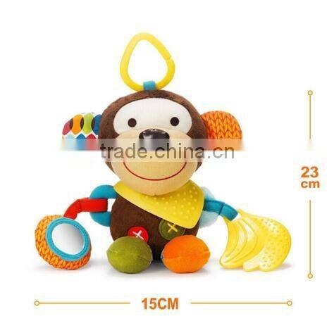 Baby Bed Car Hanging Newborn PLUSH Toy FOR Early Learning Animals Monkey/Dog/Cat/Elephant Doll