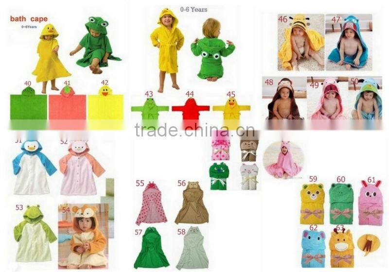 baby's cartoon animal style bathrobe Boys/girls towel cotton clothing Child Long sleeve bath baby cloak towel