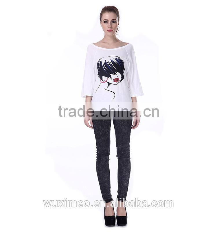 New coming updated 100% cotton lady t shirt