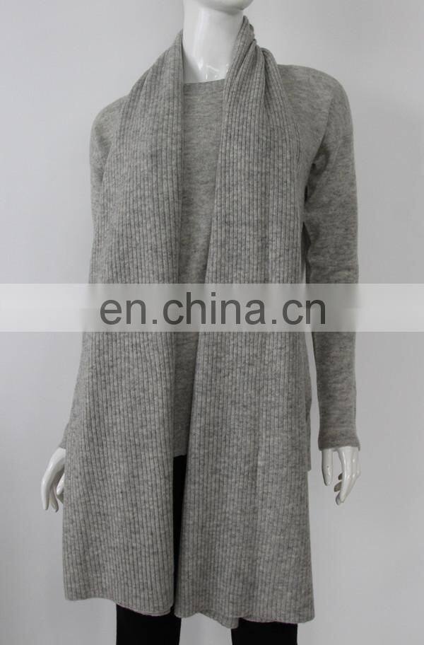 factory manufacturer rib knit v neck pure 100%cashmere sweater
