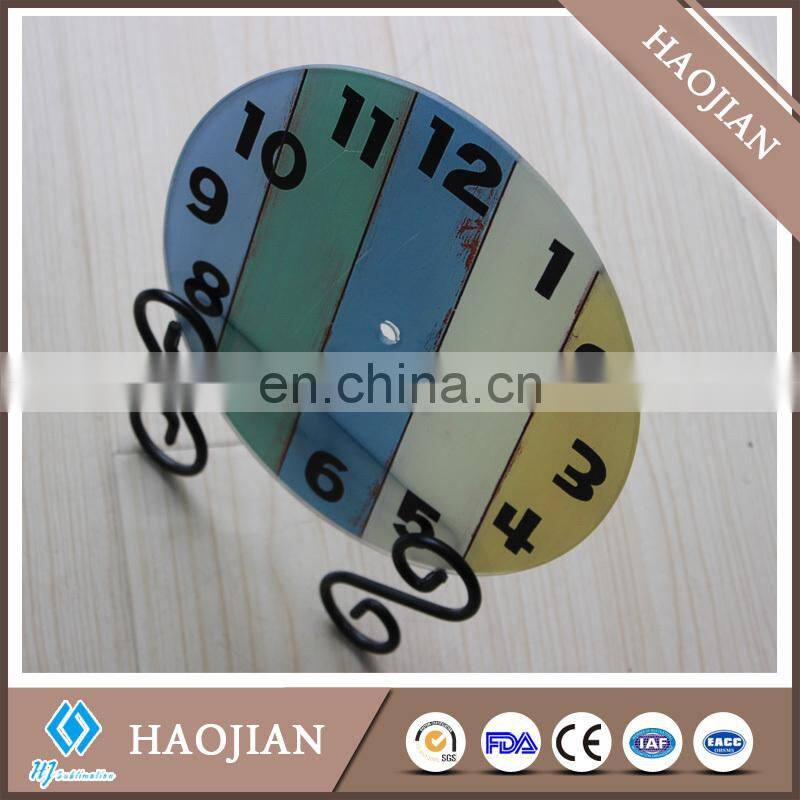 sublimation coating blank glass clock, round, 4mm thickness