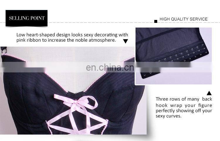 Double Powernet Material Black Women Waist Shaping long sleeve body shaper