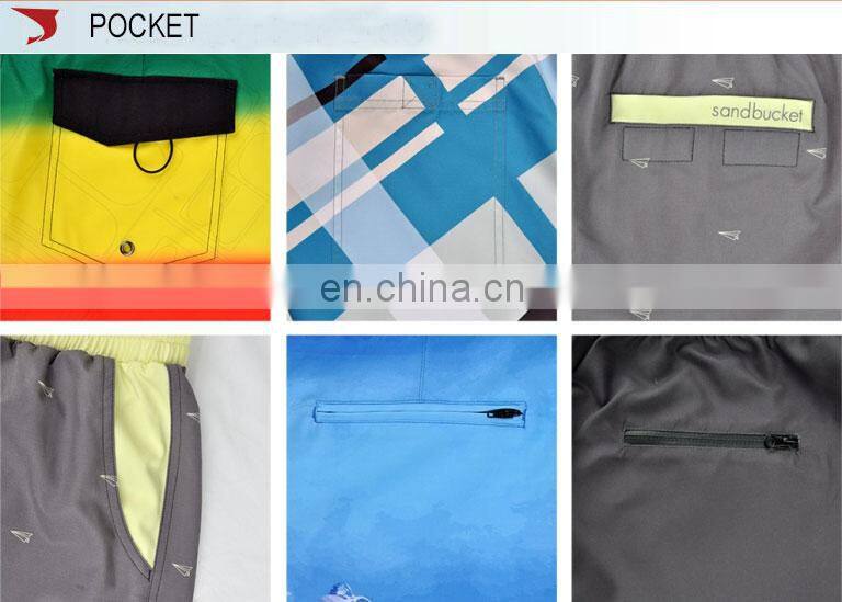 Wholesale quick dry polyester swimming suits, custom fishing shorts no minimum