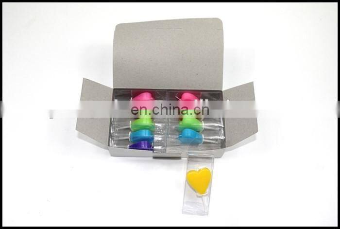 Mulit color heart shaped stick candle for Valentine's Day decoration