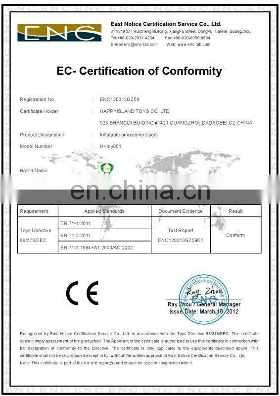 Outdoor amusement park CE commercial wholesale Inflatable fun city