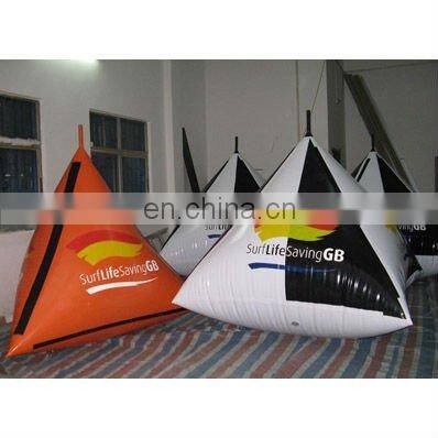 inflatable triangular mark buoys for water advertisement
