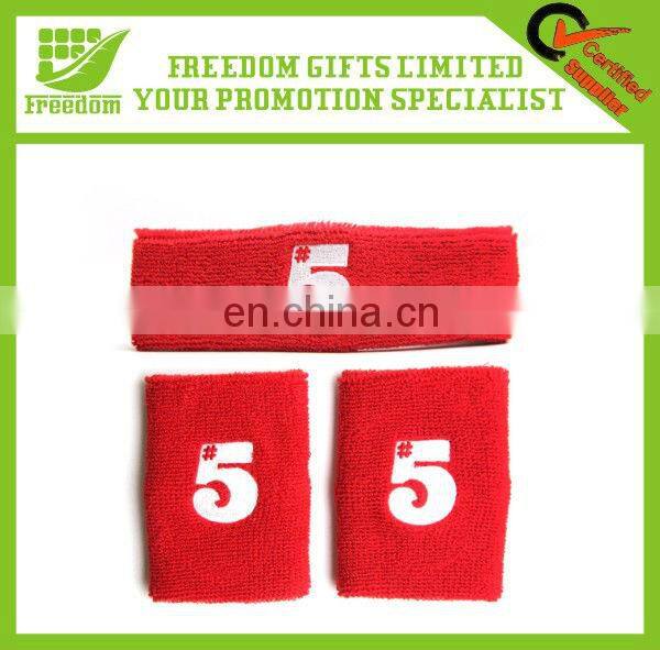 High Quality Logo Custom Cotton Sport Wristband