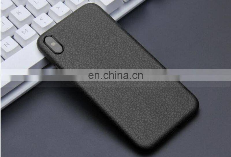 Protective Case Leather lines Phone Case for iPhone X Soft TPU Back Cover