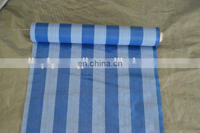 Plastic Blue White Striped Sunshade Stripe Tarpaulin Covers