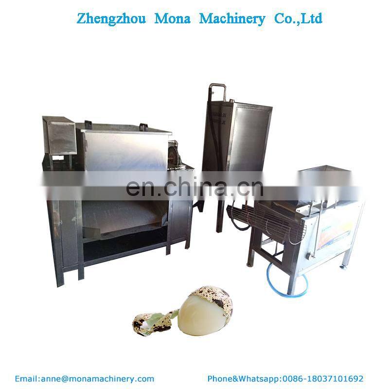 Stainless quail egg shelling production line