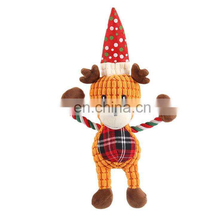 Christmas elk reindeer husky dog stuffed toy christmas for large dogs