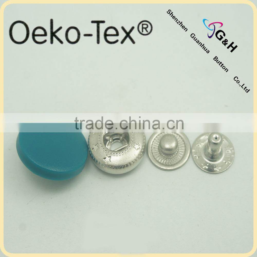 Nylon snap button / solid color plastic spring snap button