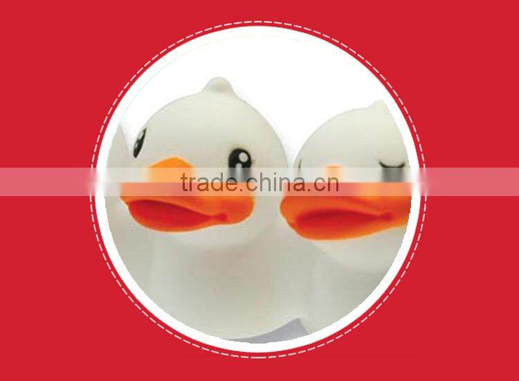 Cute unique duck shaped plastic pvc toothbrush holder for kids