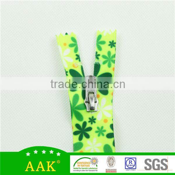Different types of zippers 5# fancy waterproof closed end nylon zipper