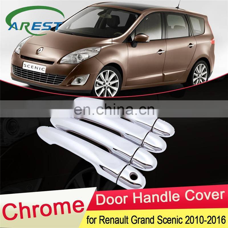 for Renault Grand Scenic III XMOD 2010 2011 2012 2013 2014 2015 2016 Chrome Door Handle Cover Exterior Car Stickers Accessories