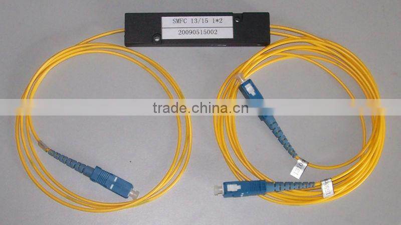Professional PON Network FTTX fiber optic 1x2 PLC splitter with Low Insertion loss and Compact Design
