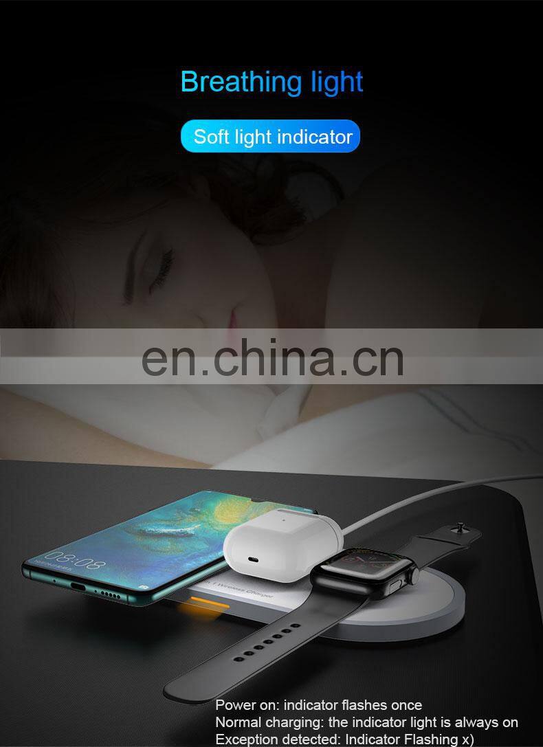 IBD 2019 Hot sale fast charging wireless charger 2 in 1 cable watch charger for iwatch charger for Apple watch for iPhone