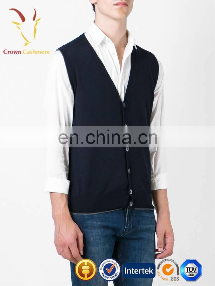 Mens Cashmere Sweater Vest , Sleeveless Sweater for Men