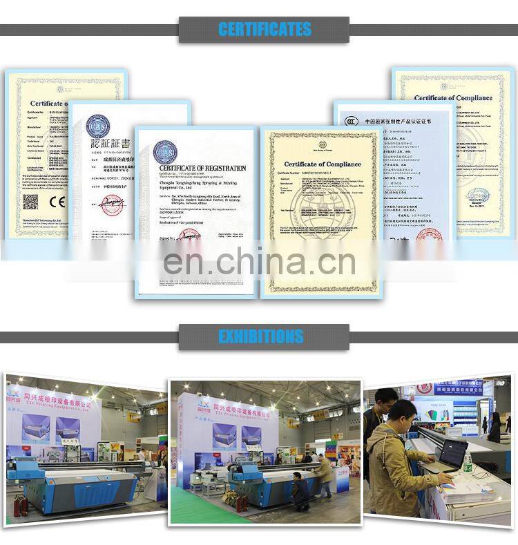 Wood/glass/paper 3d printing machine uv led flatbed metal printer large format printing machine