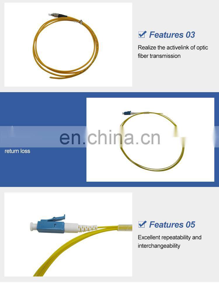 SC APC fiber optic pigtail used in optical cable TV network , and so on