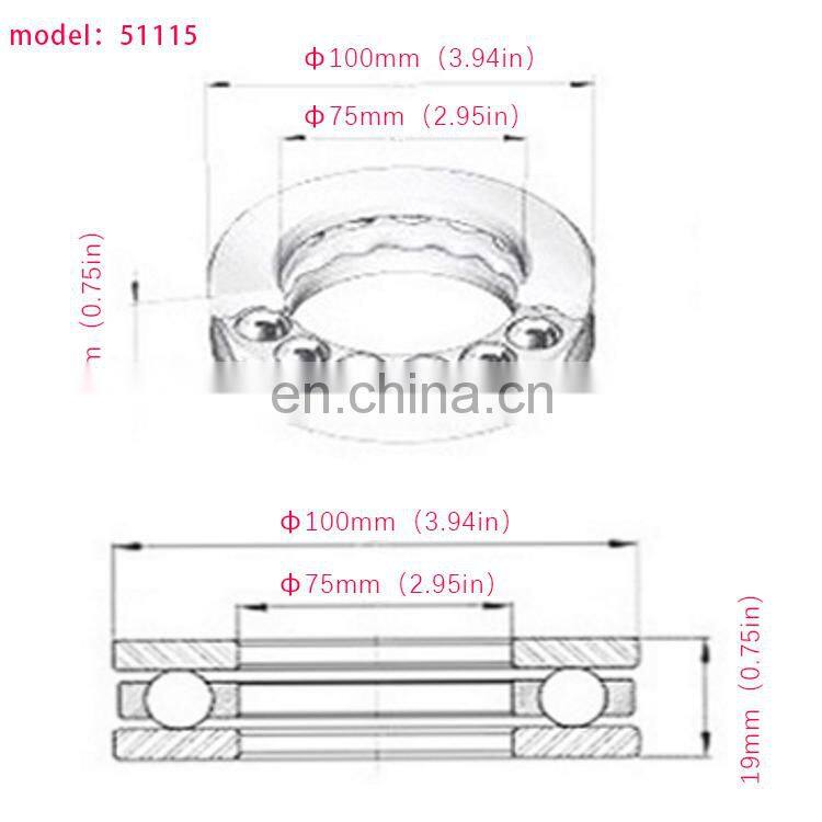 Wholesale fast delivery high quality and low price thrust bearing 51115 thrust ball bearing