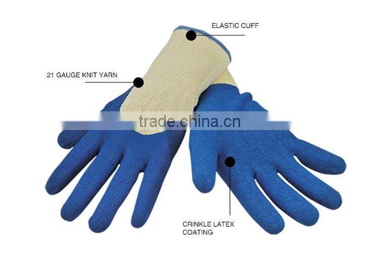 Hand Protection Heavy Duty Latex Gloves Crinkle Finish LG050