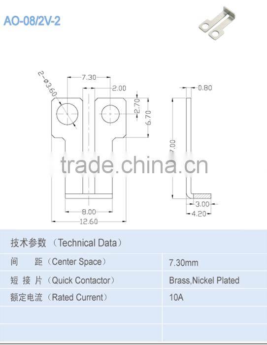 Different types wire connector Accessories nickel plated din rail mounted terminals
