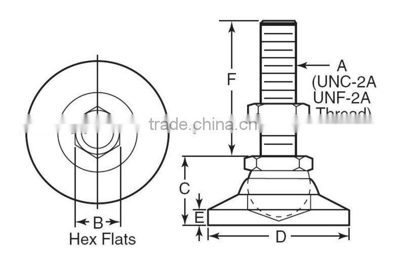 Swivel adjustable furniture feet HG-L-0045