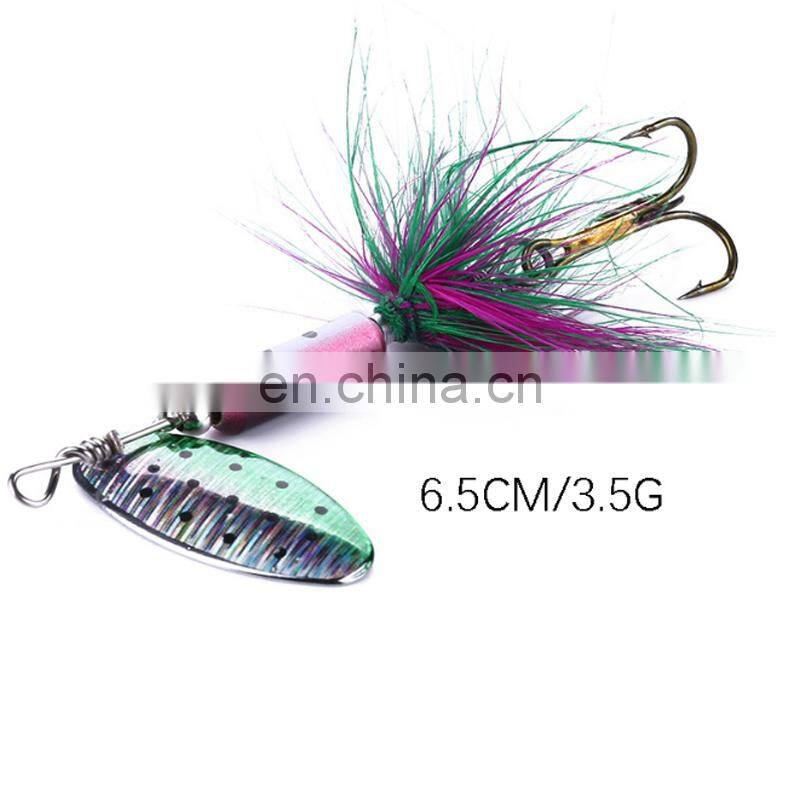 65mm 3.5g Spinner Fishing High Quality Wholesale Exported Fishing Bait Metal Artificial Fishing Lure