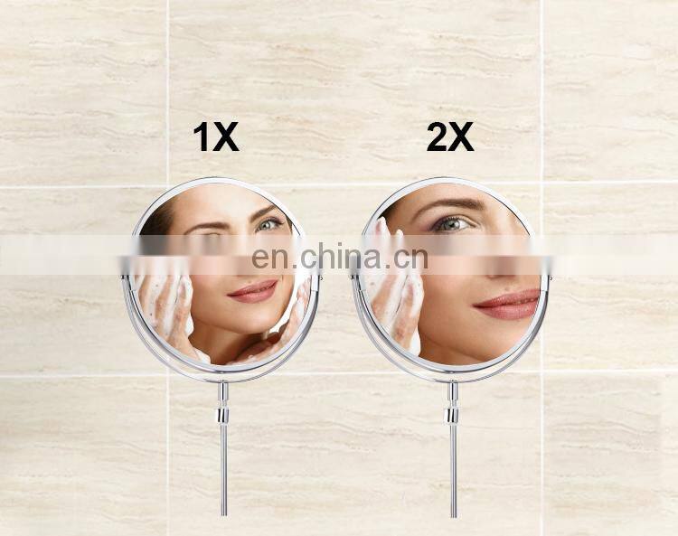 magnifying 1x/2x extension flexible extending folding bathroom mirror