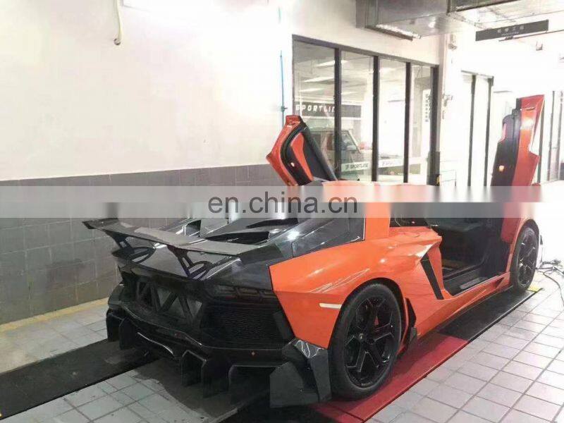 Runde Half Carbon Fiber DMC Style Front Bumper Rear Bumper Rear Lip Spoiler For Lamborghini Aventador LP700 LP720 Body Kit