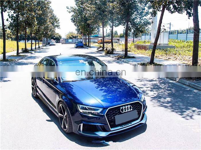 Runde Top Quality For 2017-2019 Audi A3 S3 Upgrade RS3 Front Bumper Front Grille Body Kit