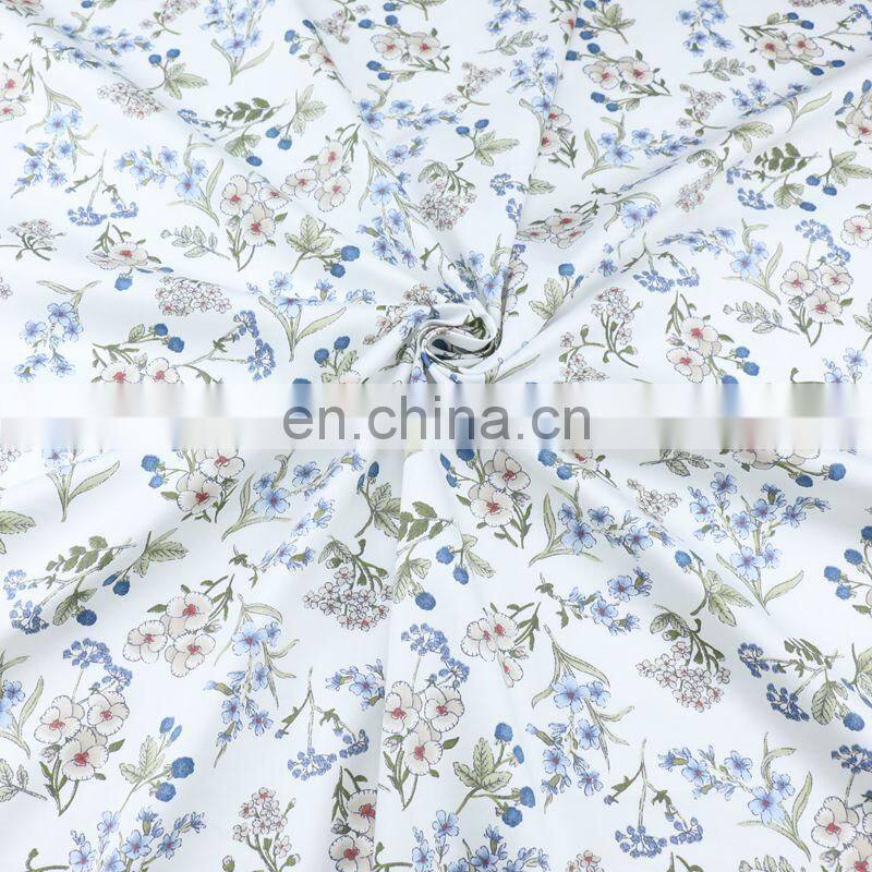 60s small flower printed pure cotton damask cloth cotton bedding products pajama pants clothing fabric wholesale