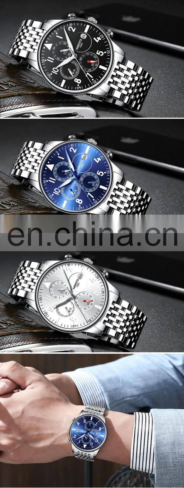 NIBOSI Mens Watches Waterproof Quartz Business Men Watch Top Brand Luxury Clock Casual Military Sport Watch Relogio Masculino