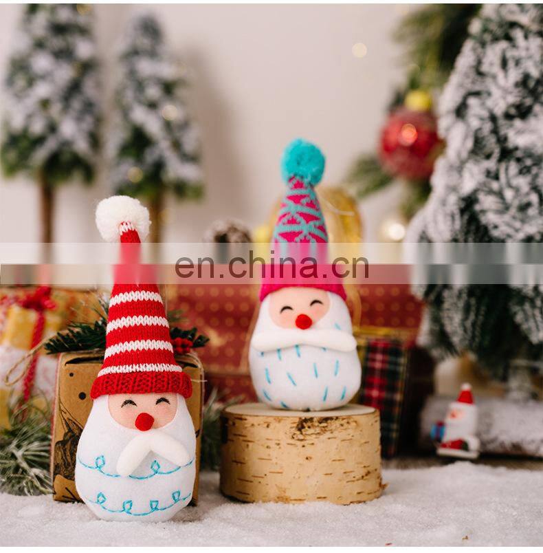 Christmas Tree Decoration Knitted Hat Faceless Forest Santa Doll Pendant Xmas Gift Navidad 2023 Christmas Decoration for Home