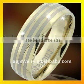 high quality unique design tungsten and ceramic ring for engagement