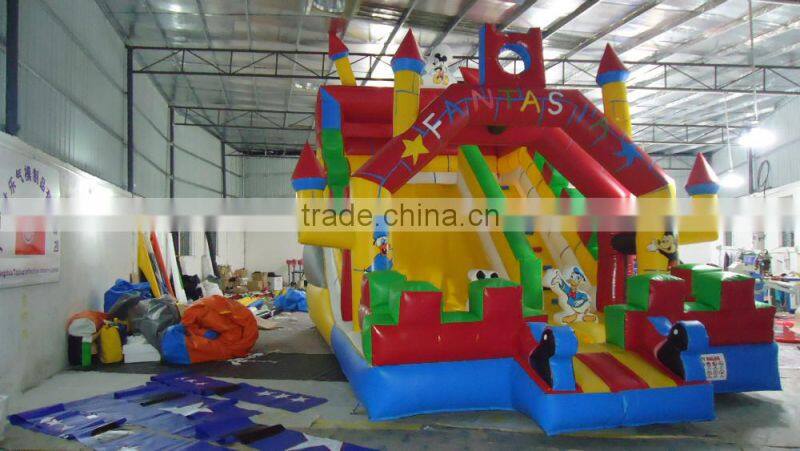 Giant inflatable pool slide