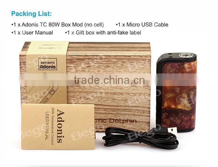 Amazing Rare Arctic Dolphin Adonis Stabilized Wood 80W TC Mod Adonis 80W