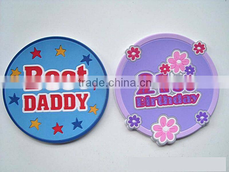 lace PVC rubber placemats and coasters, plastic silicone lace mat