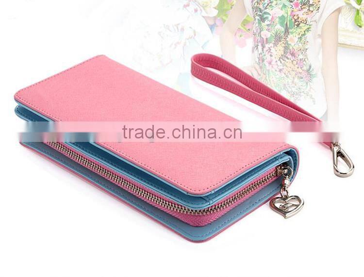modern stylish ladies zipper clutch wallet