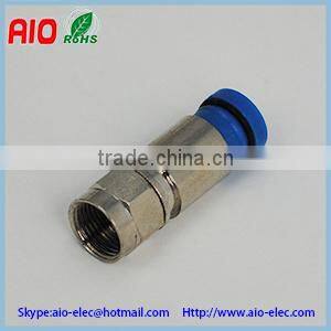 Springconnect F type compression connector male plug for RG6 Coaxial Cable like CX3