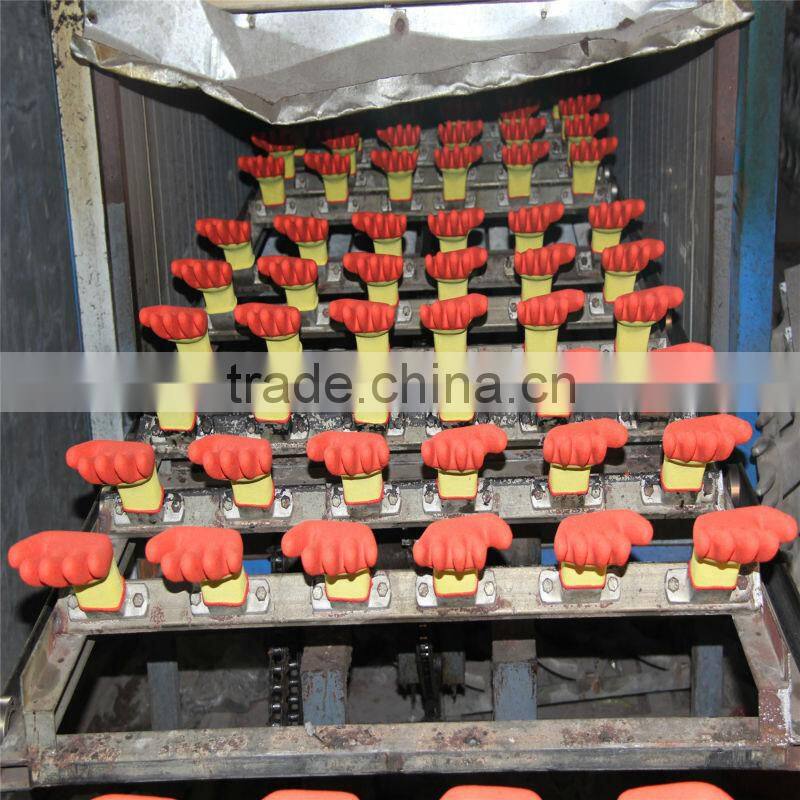 rubber coated cotton glove/polyester and spandex gloves