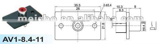 Mini female 12v to 220v single audio converter jack